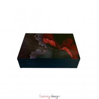 Hộp sơn mài chữ nhật hoa 23*16*H8 cm ( các mẫu )